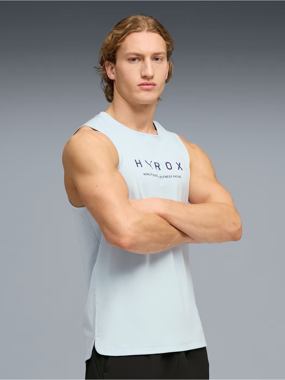 Puma x HYROX Cloudspun Tank Top Light Blue Lucite Sz. S NWT